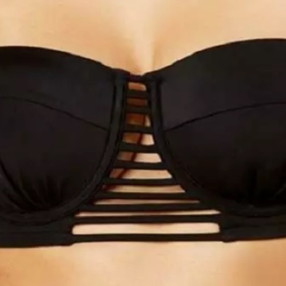 SUNDAZED Abigail Underwire Bandeau Bikini Swim Top - Picture 2 of 7